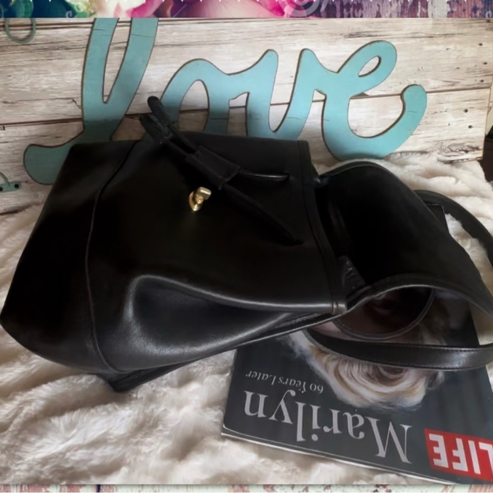 VINTAGE COACH BLACK LEATHER MINI DAYPACK BACKPACK 9960 - Picture 11 of 16